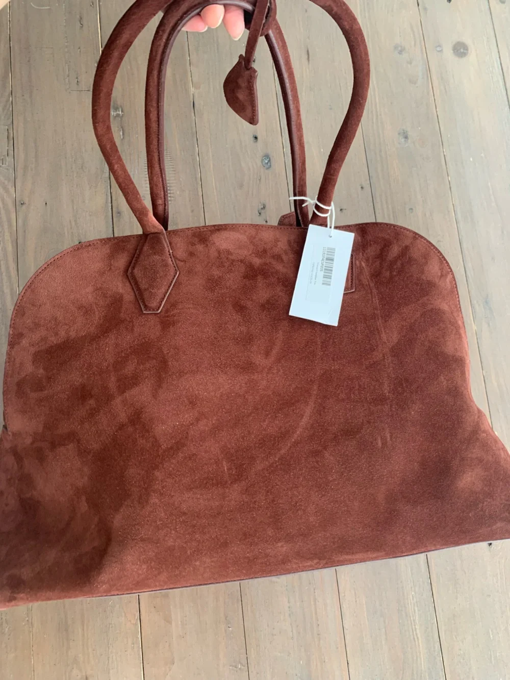 Reformation Oversized Seraphina Tote bag espresso suede NWT - Picture 6 of 10